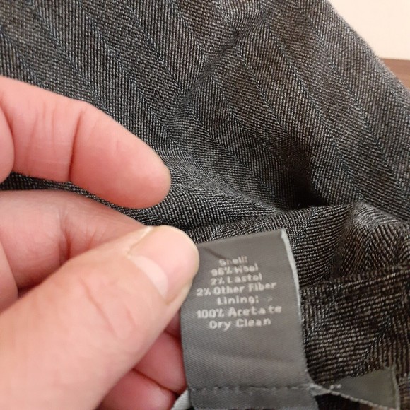 Ann Taylor Margo Pants 6P Straight Leg Wool Blend Gray Pinstripe 28" Inseam - Picture 8 of 9